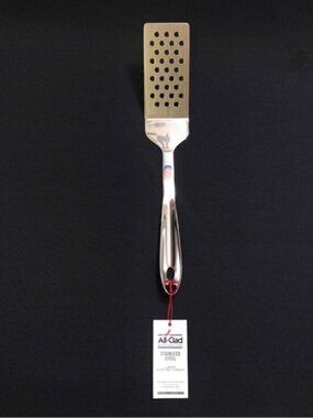 ALL CLAD Large Stainless Steel Slotted Turner 15” Serving Spatula NWT